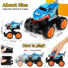 kkmon monster truck with second dinosaur shell for versatile storytelling and action