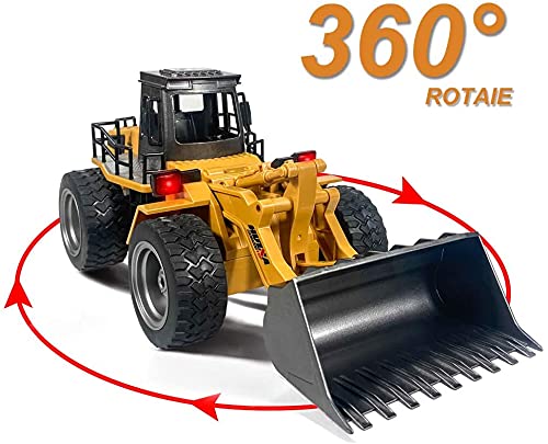KKNY bulldozer metal cab detail adds realism during pretend construction tasks.