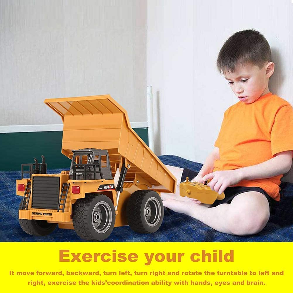 kkny rc dump truck metal cab detail adds authentic look and durability