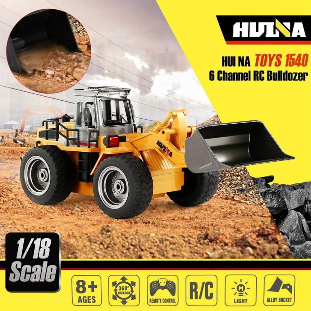 KKNY RC loader loading-arm raises and lowers for interactive digging demos.