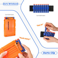 KKONES Kids Tactical Vest Kit darts clip keeps spare darts within reach