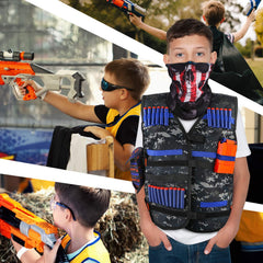 KKONES Kids Tactical Vest Kit protective glasses prevent eye injuries in games