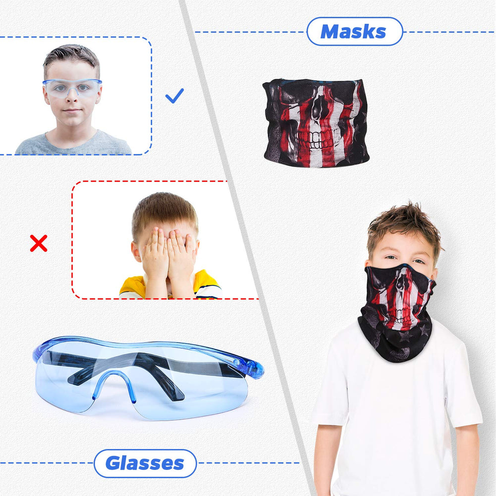 KKONES Kids Tactical Vest Kit protective mask protects face during battles
