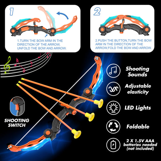 KKONES LED archery toy with night tracking for easy target practice