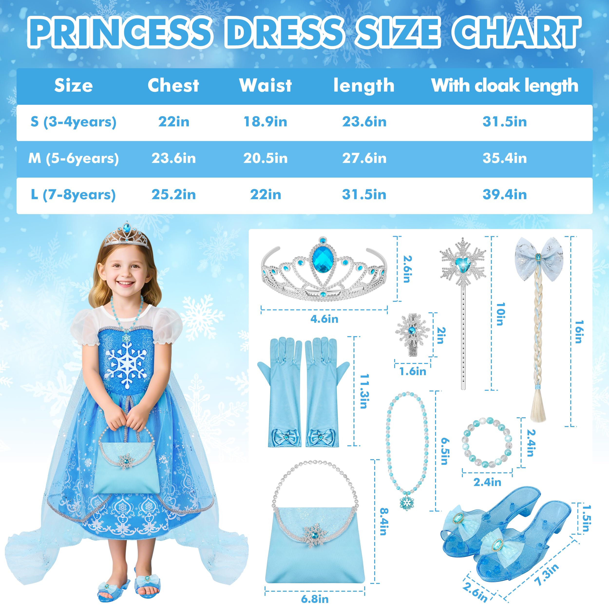 KKONES braid hair clip included for extra fairy-tale styling