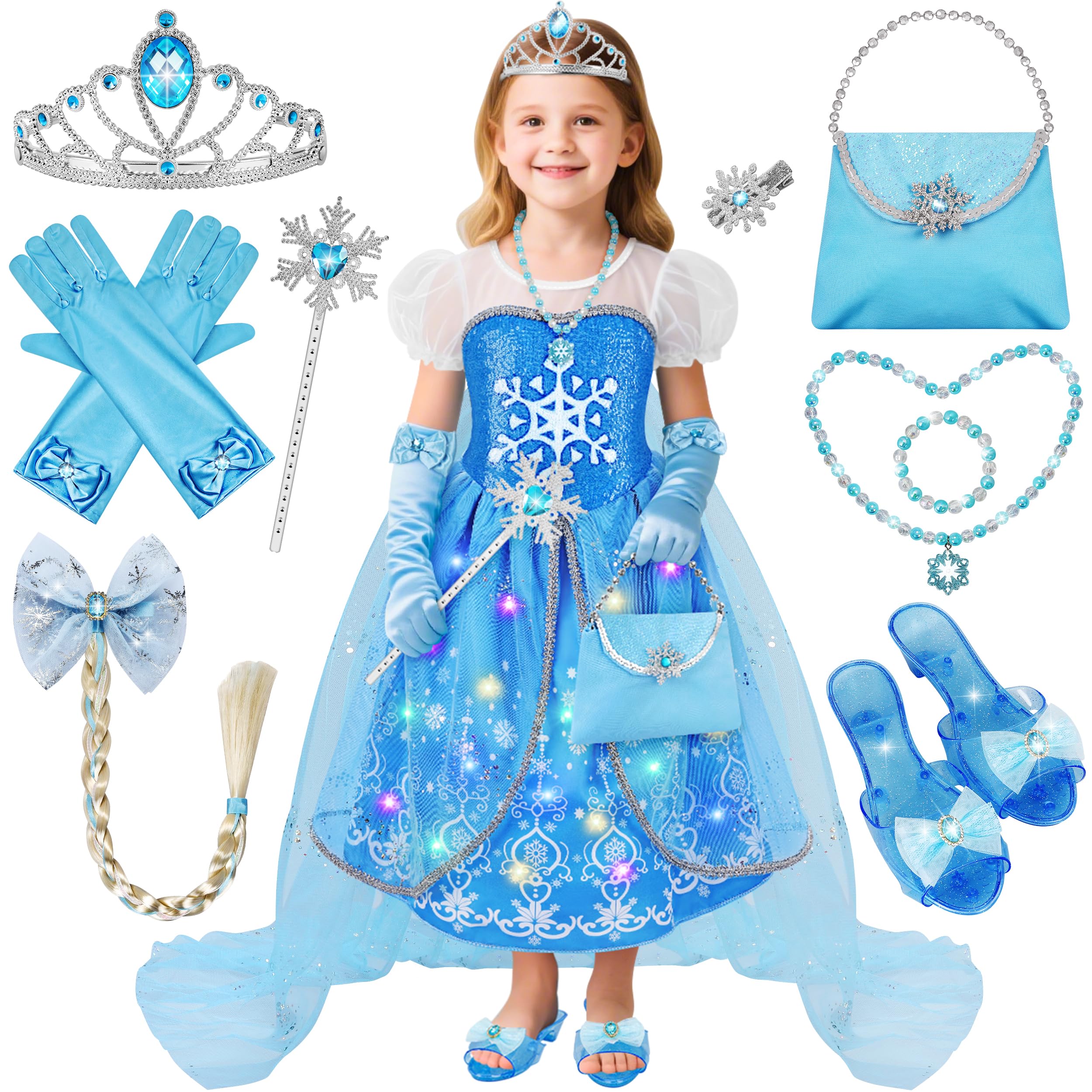 KKONES princess dress with light-up skirt for magical evenings