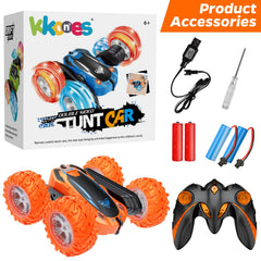 KKONES RC car with bright LED headlights for night driving
