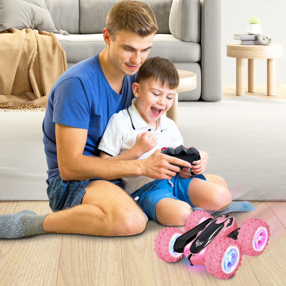 KKONES pink color remote control car ready for indoor and outdoor play