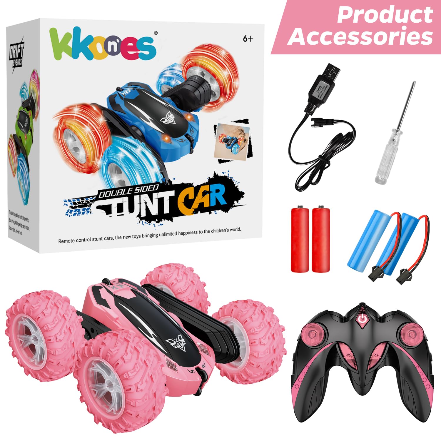 KKONES RC car rubber wheels gripping a surface firmly