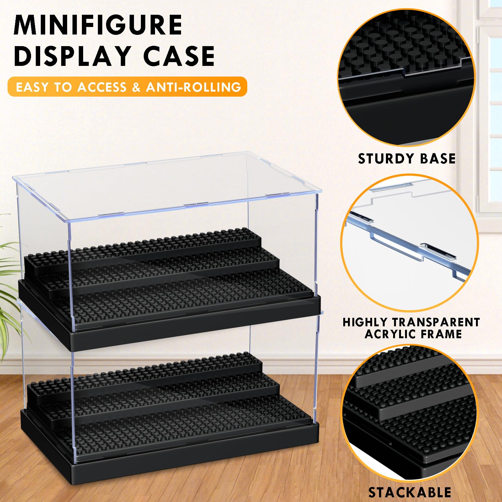 KKU acrylic display case shields figures from dust and heat.