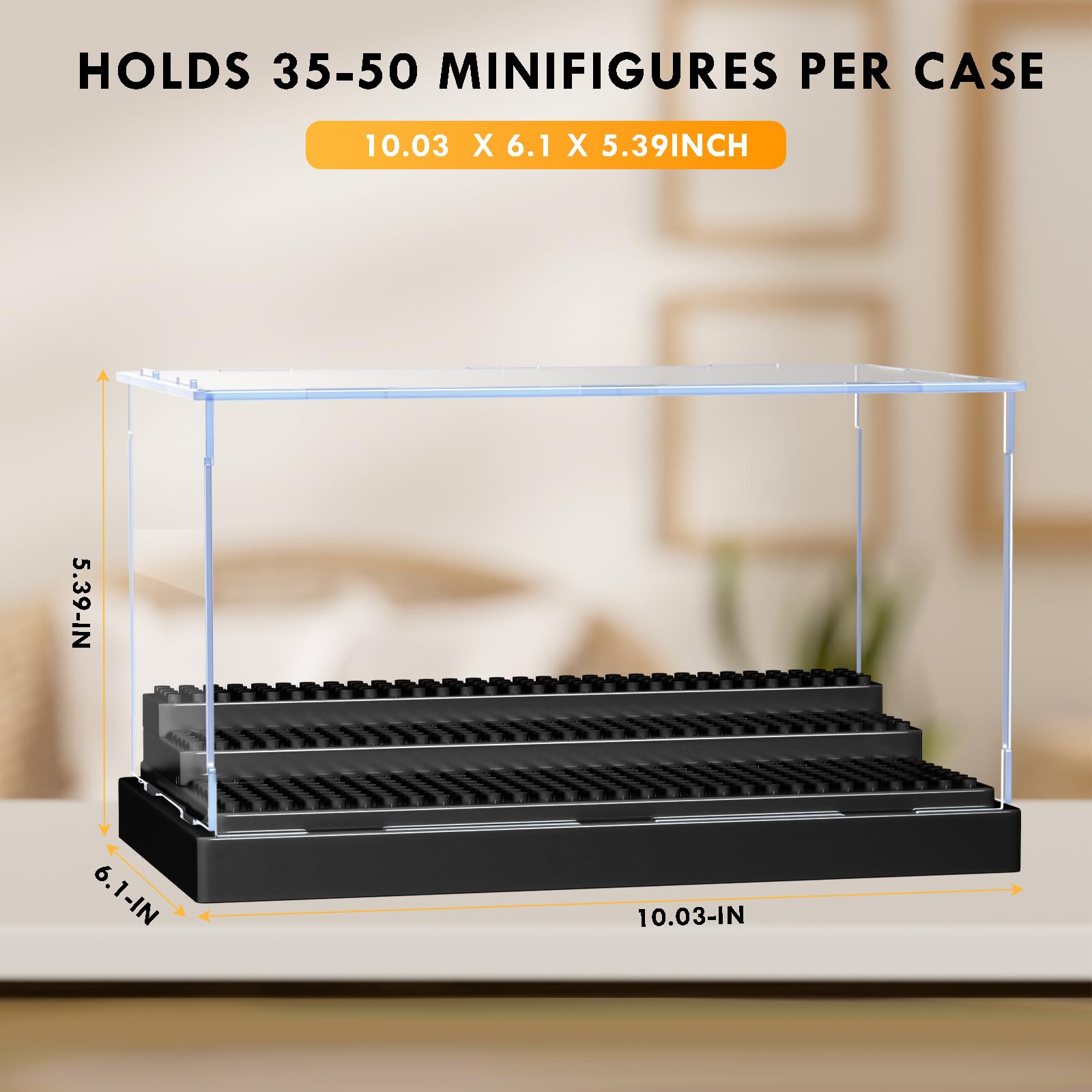 Easy tool-free assembly for KKU display case setup.