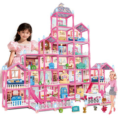 KLADNDER doll house 6-story setup highlighting layout options for imaginative play