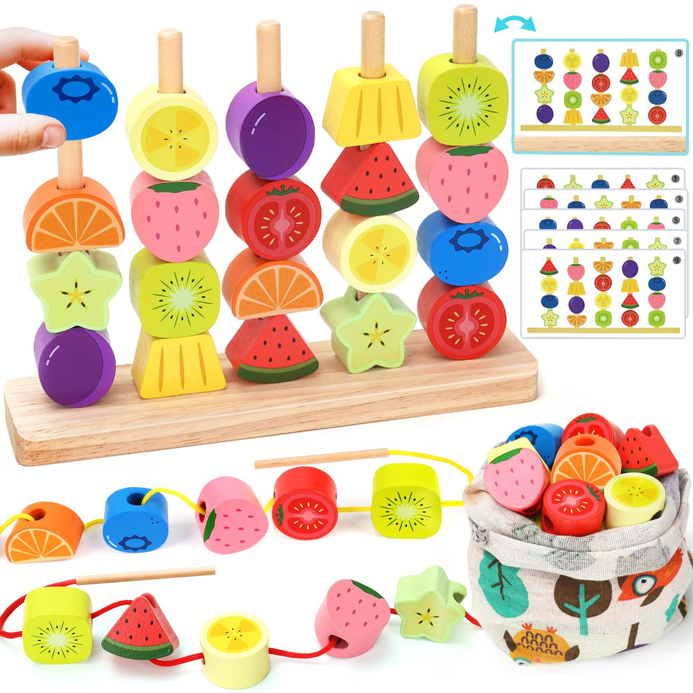 KLAPTOR Montessori wooden beads stand for sequence challenges and hands-on learning.