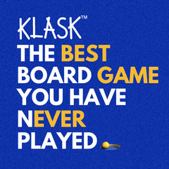 KLASK ball in play highlights high-speed, interactive competition for two players.