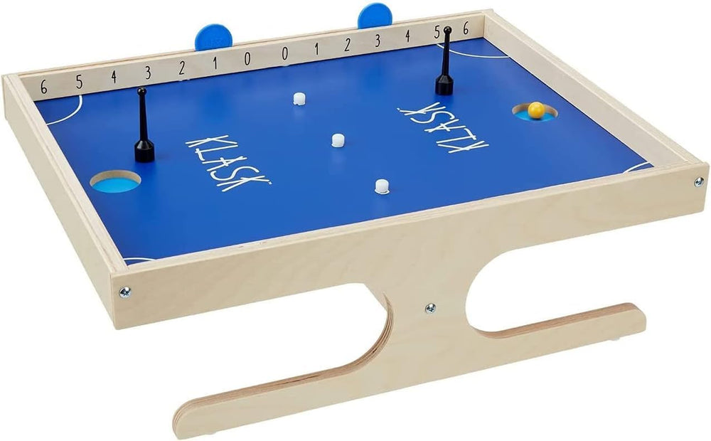 KLASK two-player match captures quick rounds and friendly rivalry.