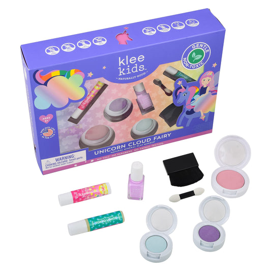 Klee Naturals mineral eye shadow and blush close-up emphasizing gentle shimmer