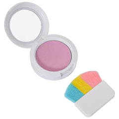Eye shadow applicator enables gentle, precise application for young users.