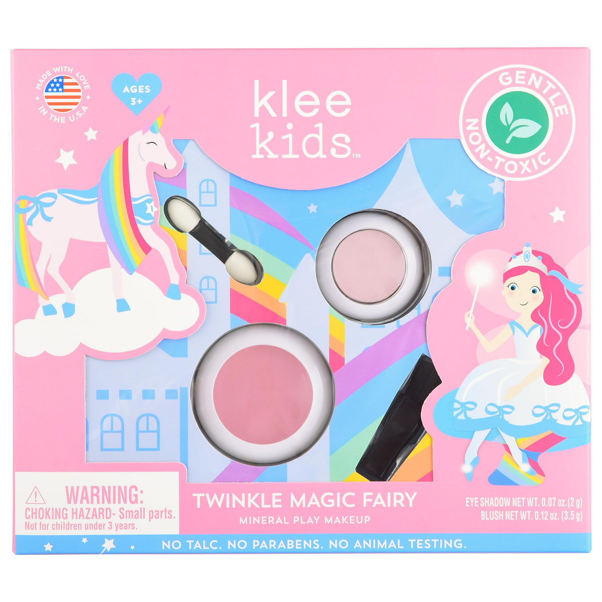 Klee Naturals Luna Star kit packaging highlights kid-friendly, non-toxic makeup.