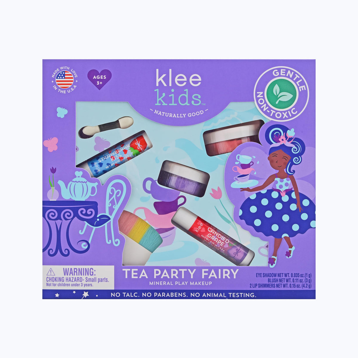 Klee Naturals Luna Star Raspberry Cupcake eye shadow with gentle minerals and kid-friendly sparkle.