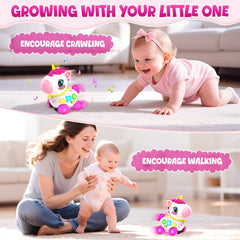 Kleikyerel crawl-to-walk support toy with safe movement features