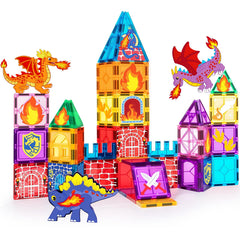 Kleikyerel Dragon Tiles front view shows vibrant colors for imaginative play.