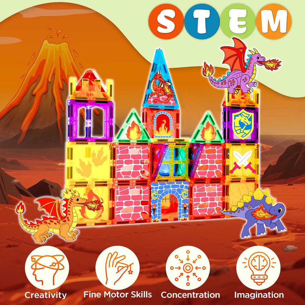 Kleikyerel Dragon Tiles stacked pieces spark creativity and easy storage.