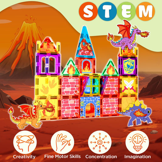 Kleikyerel Dragon Tiles stacked pieces spark creativity and easy storage.