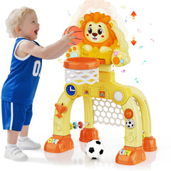 Kleikyerel toddler hoop and soccer goal in action for versatile play