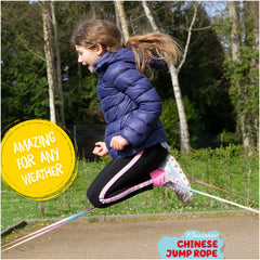 Kleintober Chinese Jump Rope carry bag keeps the set portable for on-the-go fun