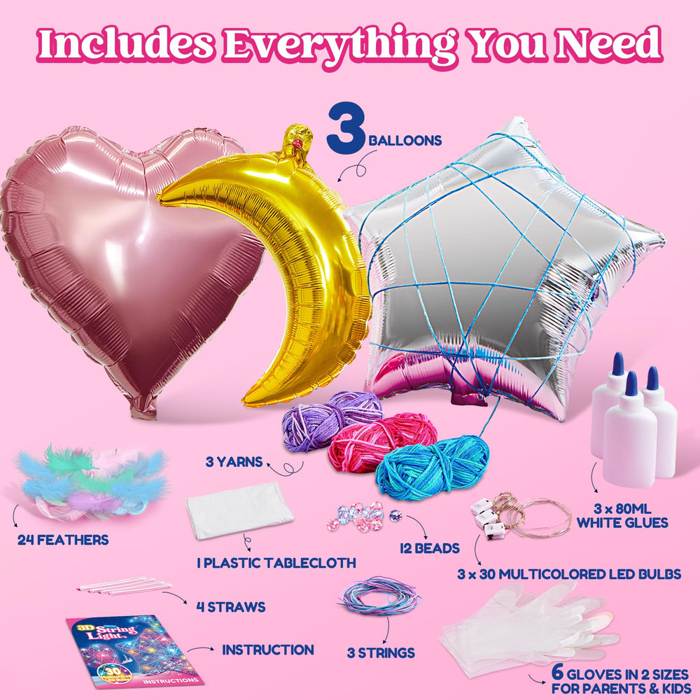 Klever Kits 3D string art heart balloon adds warm charm.