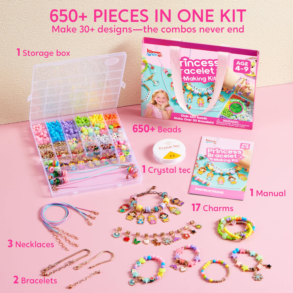 Klever Kits alphabet beads for personalized messages on bracelets