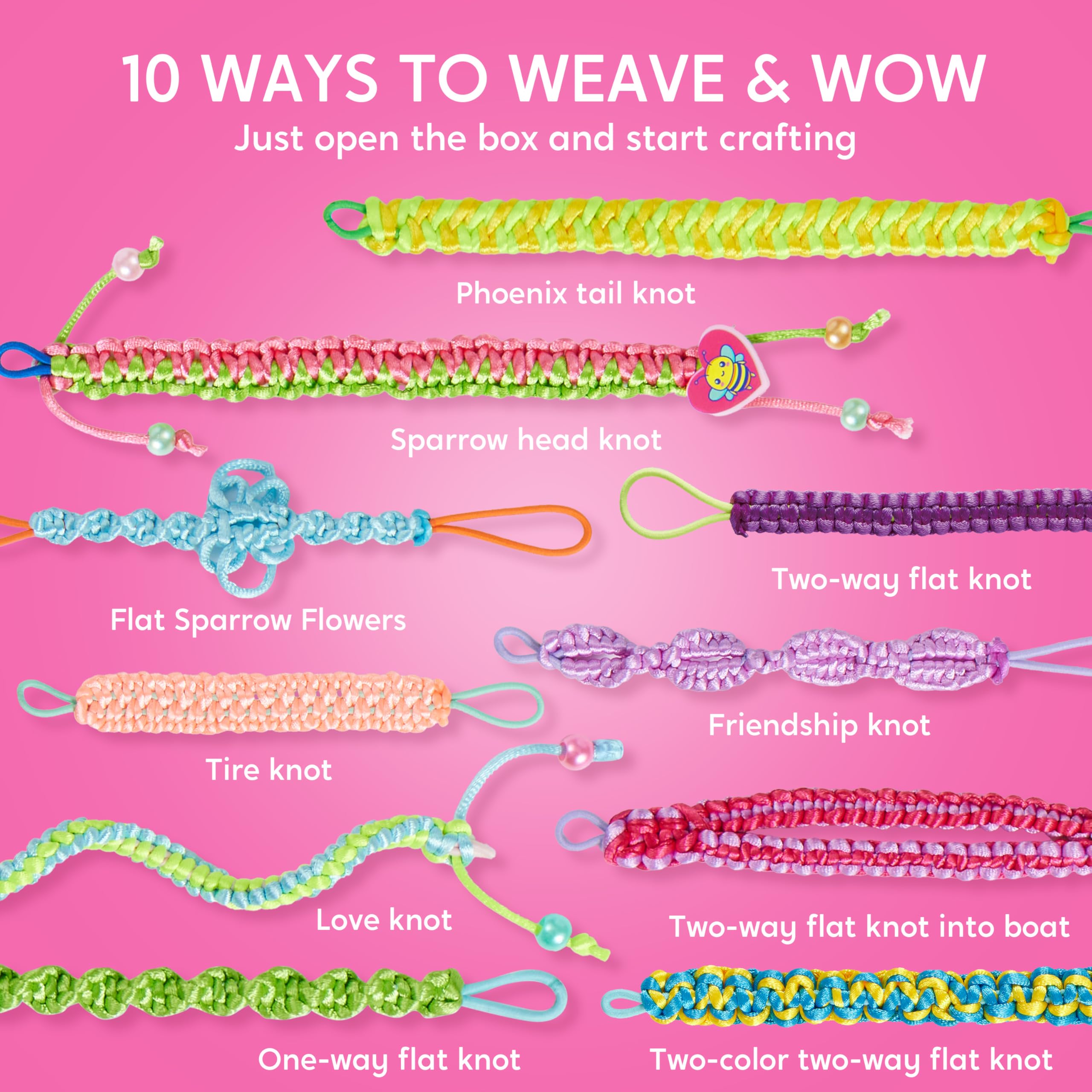 Klever Kits bracelet threads variety with vibrant colors for standout designs
