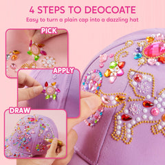 Klever Kits completed gem hat design showcases kid pride and style