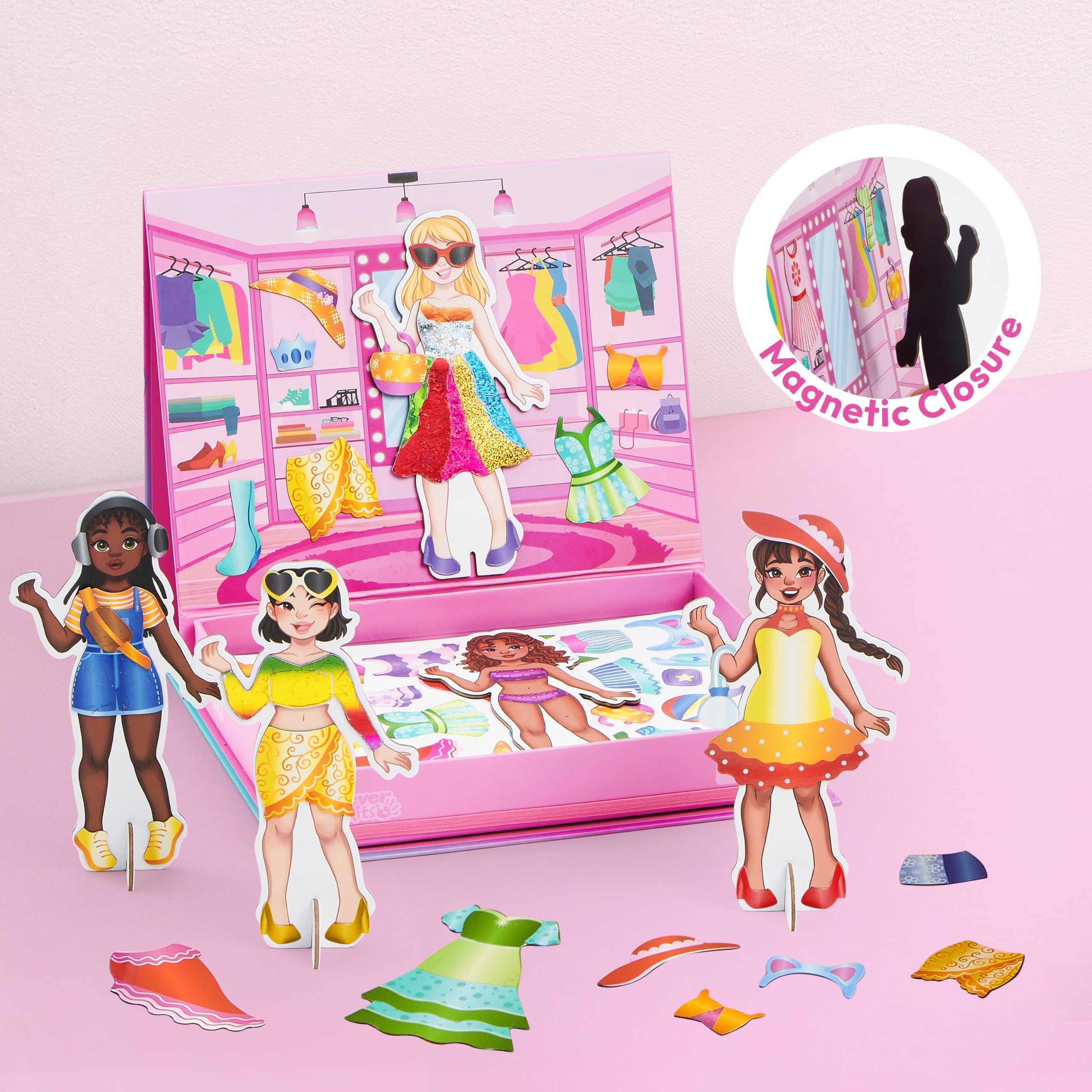 Klever Kits display box stores pieces neatly for easy access.