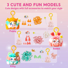 Klever Kits plush keychain puppy model inspires playful customization and simple assembly for kids.