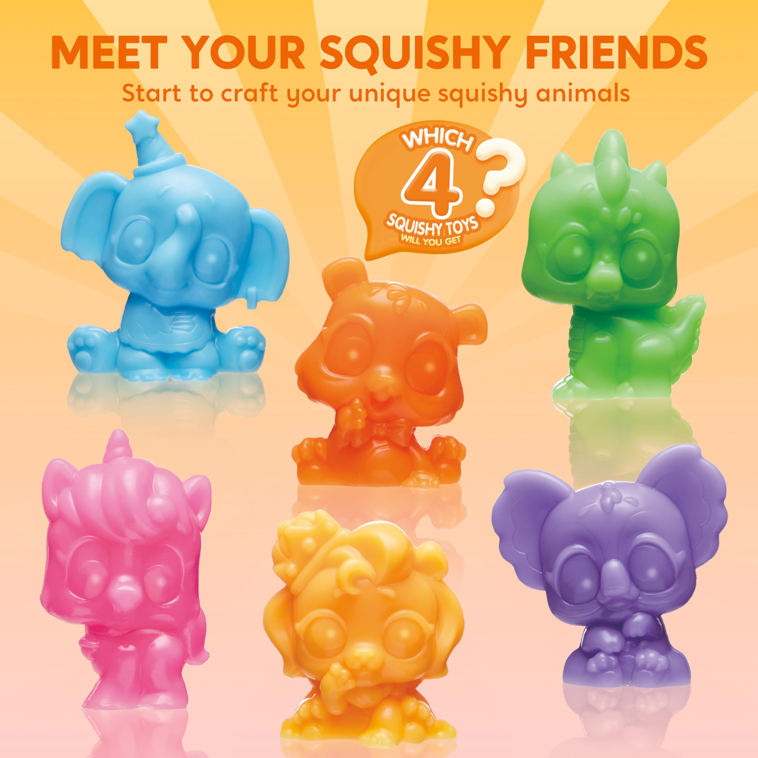 Klever Kits DIY squishy animal kit molds to shape colorful creatures