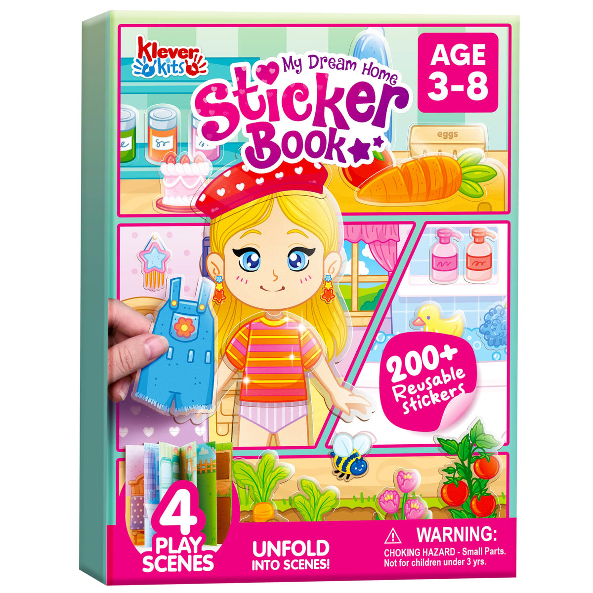 Klever Kits My Dream Home foldout scene for interactive pretend play