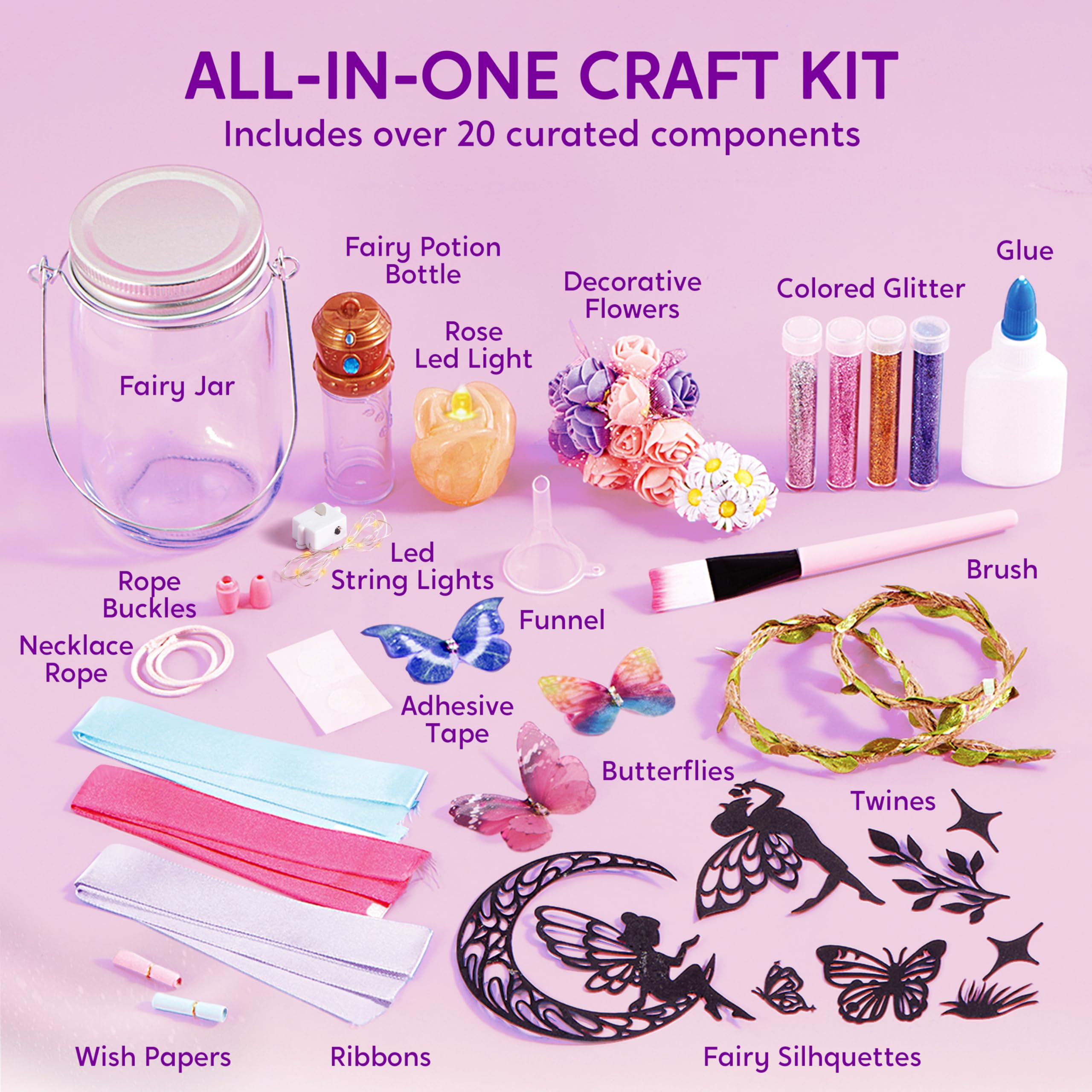 Klever Kits fairy potion necklace changes colors for magical mood lighting.
