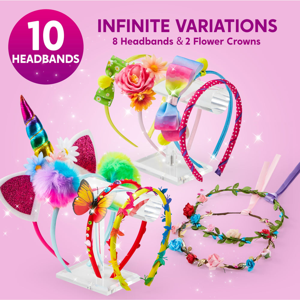 Klever Kits flower crown supplies create whimsical hand-made crowns in minutes.
