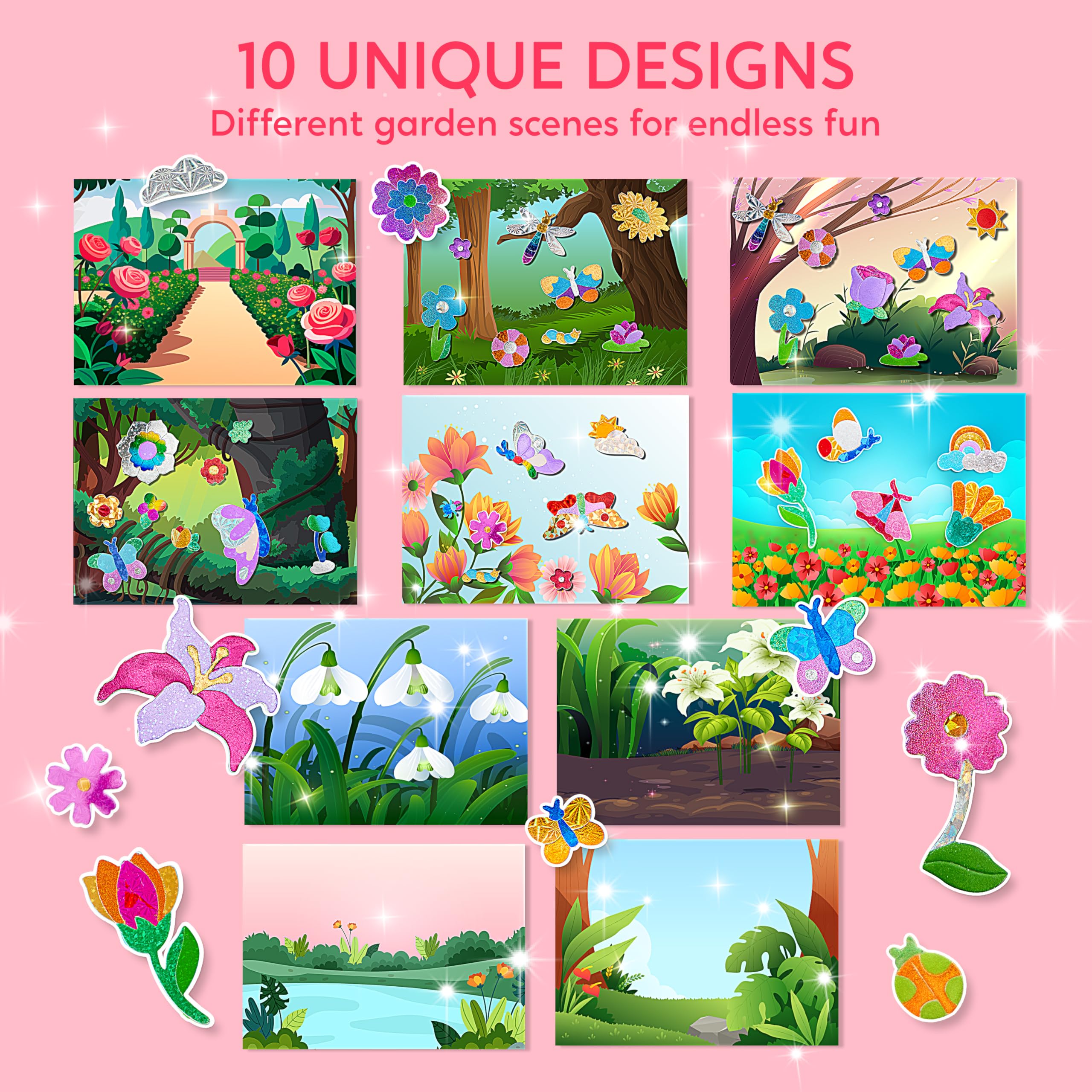 Klever Kits Foil Art Kit butterflies sheets capture vibrant detailing during play.