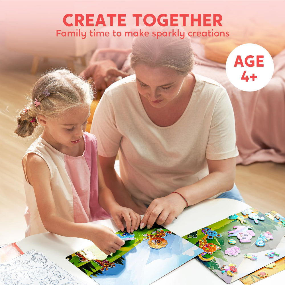 Klever Kits includes 10 dinosaur canvases and 120 foil sheets for abundant creativity