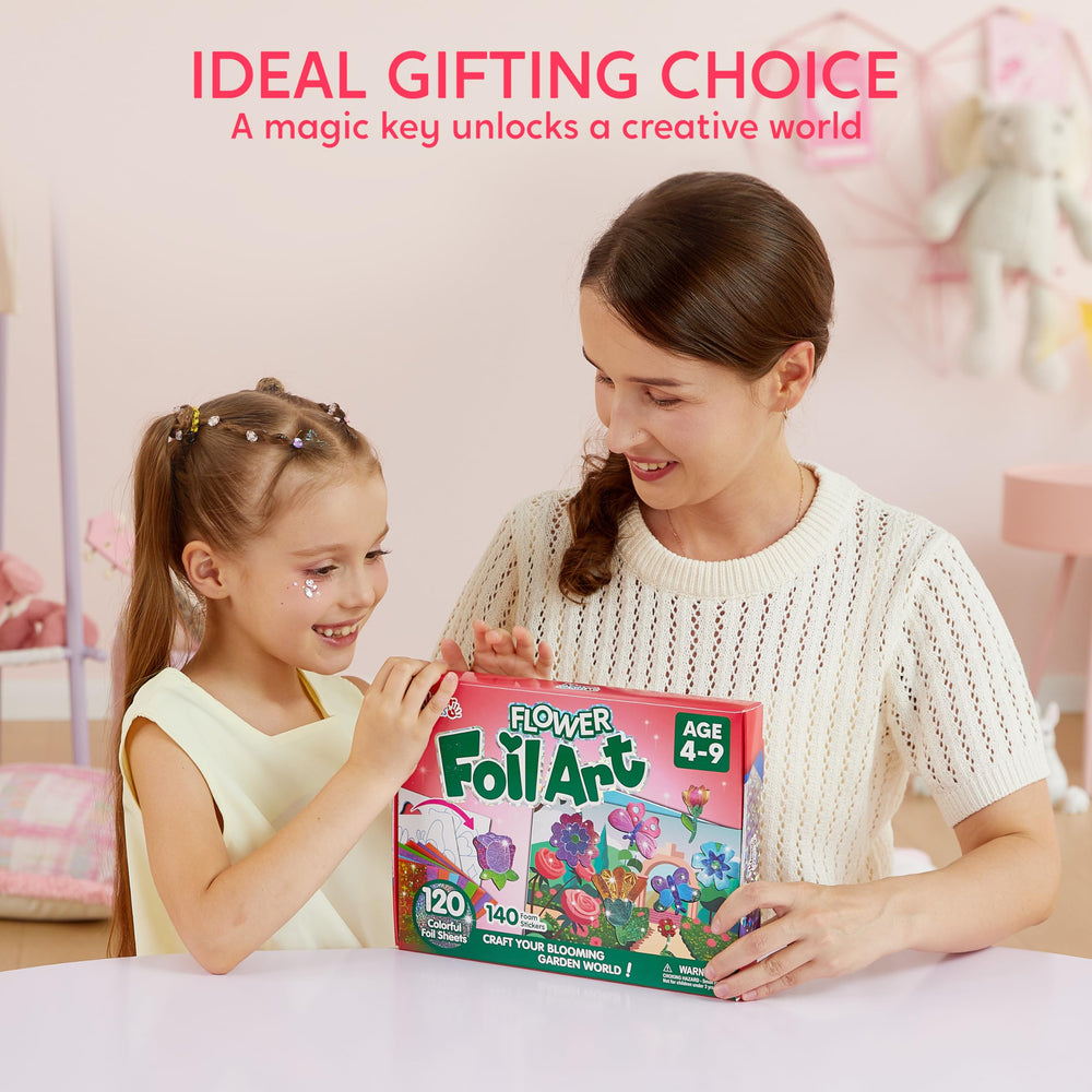 Klever Kits Foil Art Kit travel-friendly art on the go for families.