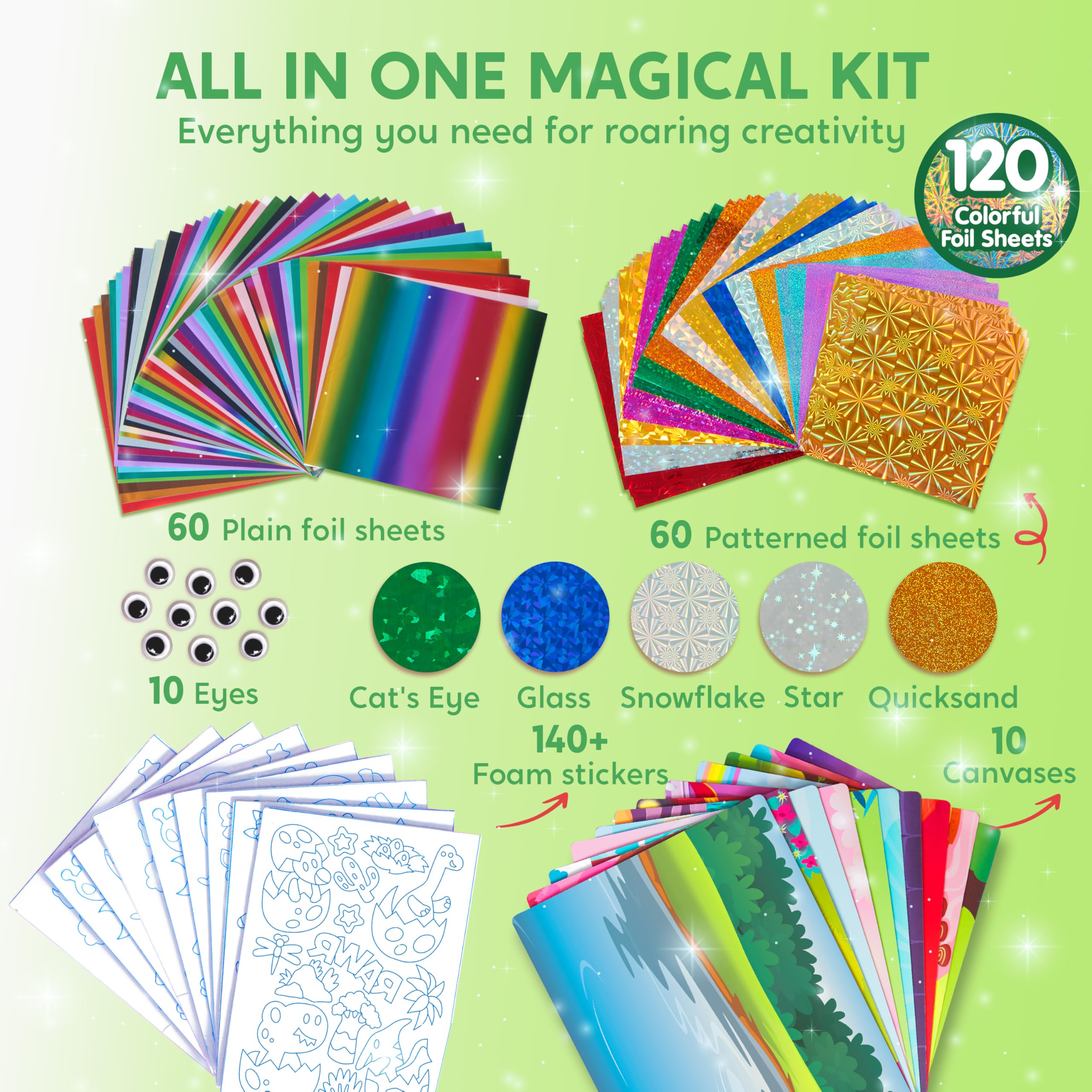 Klever Kits foil sheets provide bright colors for foil-on-paper crafts.