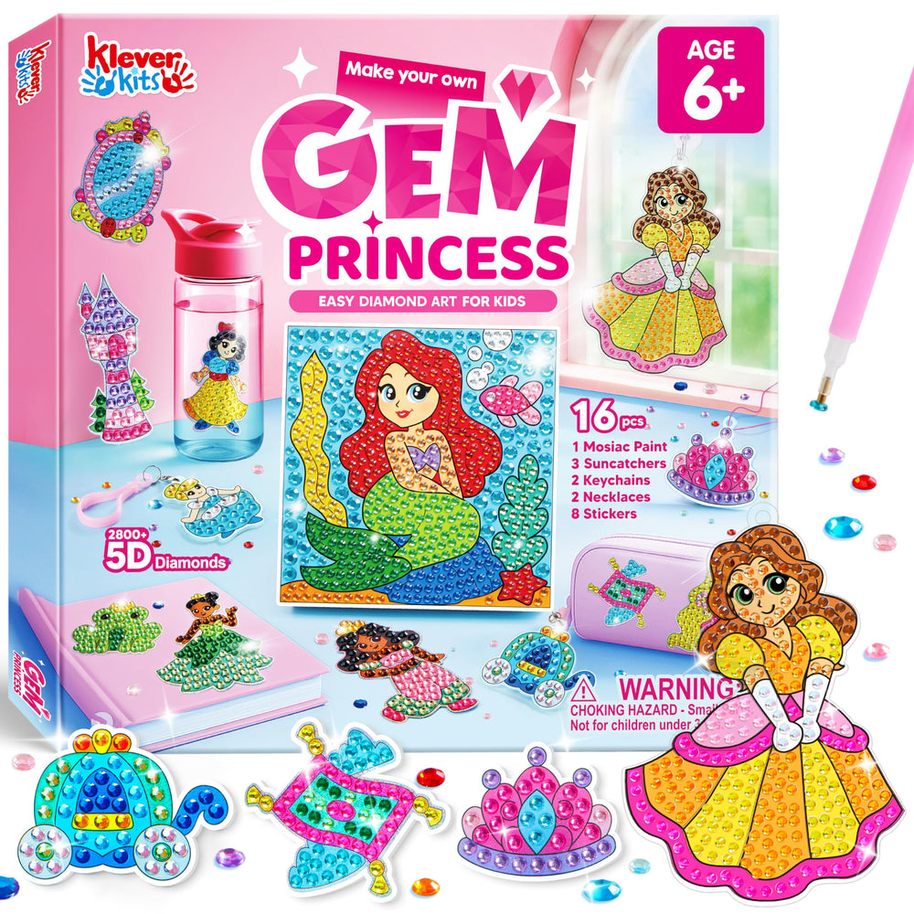 Klever Kits Gem Princess all-in-one set sparkles for imaginative play.