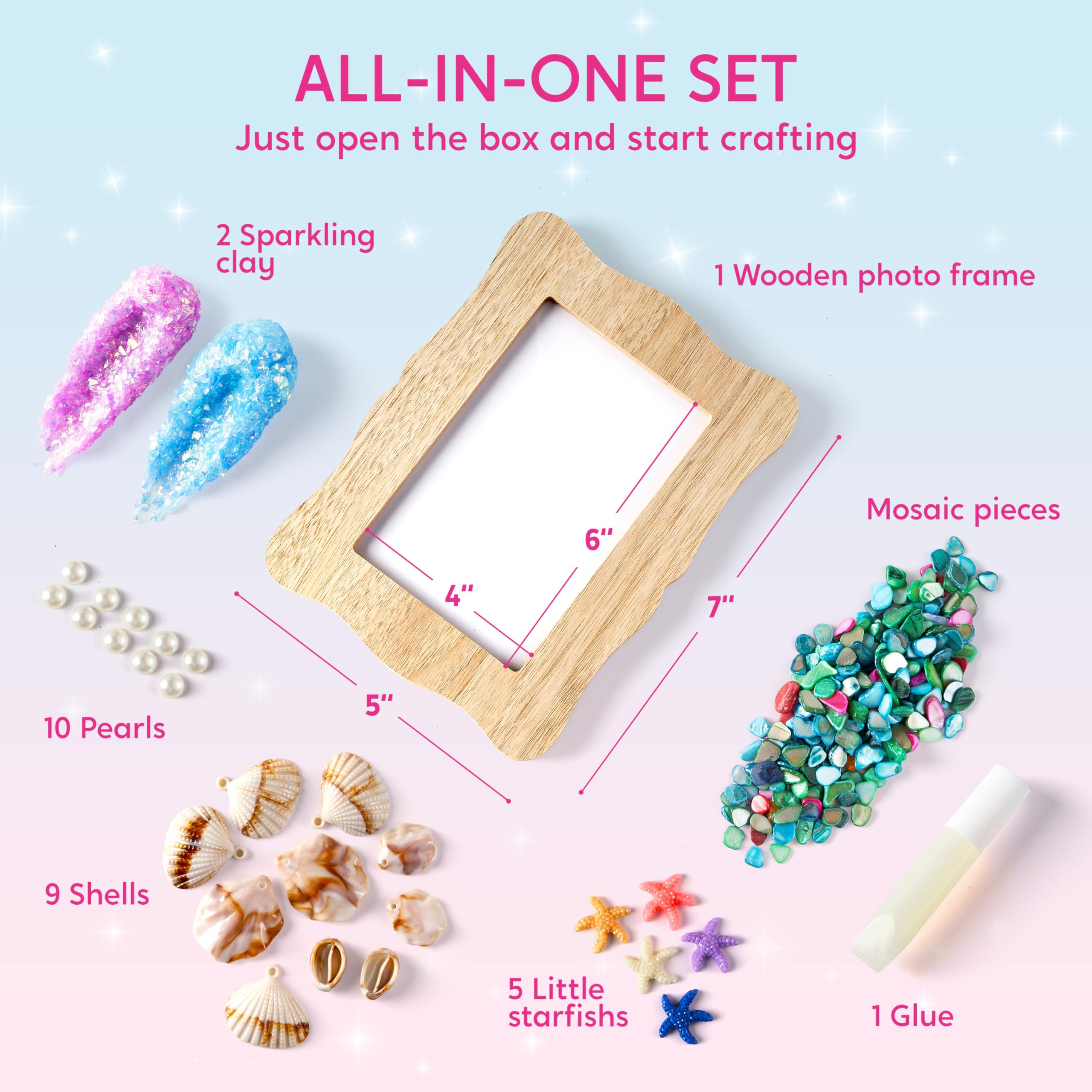 Klever Kits glitter clay colors highlight sparkly accents for frames.