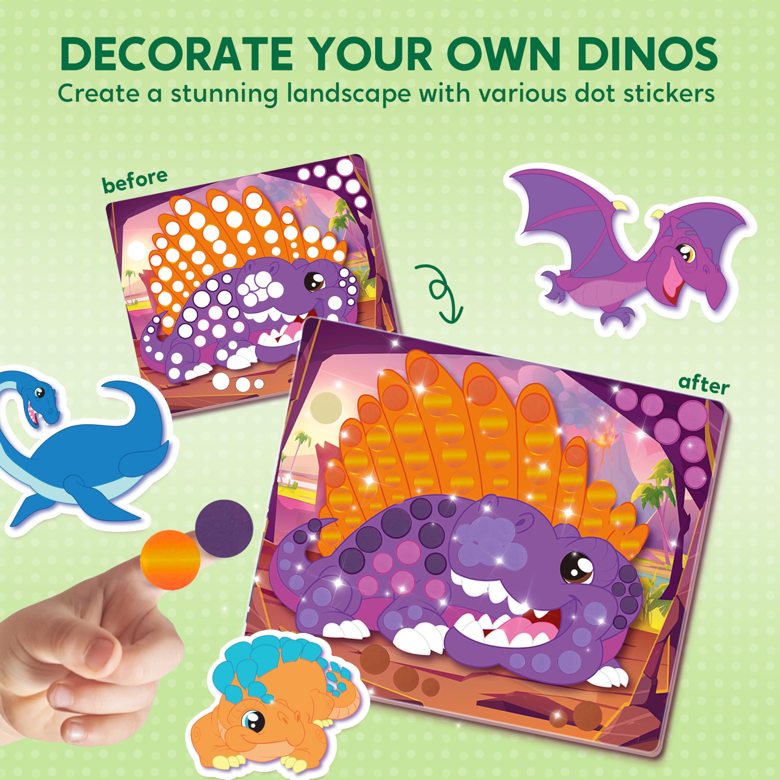 Klever Kits graphic dot stickers pack boosts color coordination and focus.