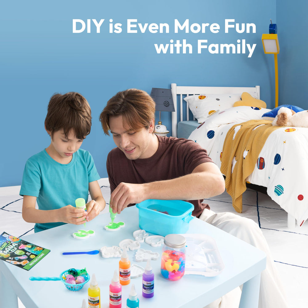 Klever Kits kids craft scene shows screen-free, hands-on STEM-inspired fun.