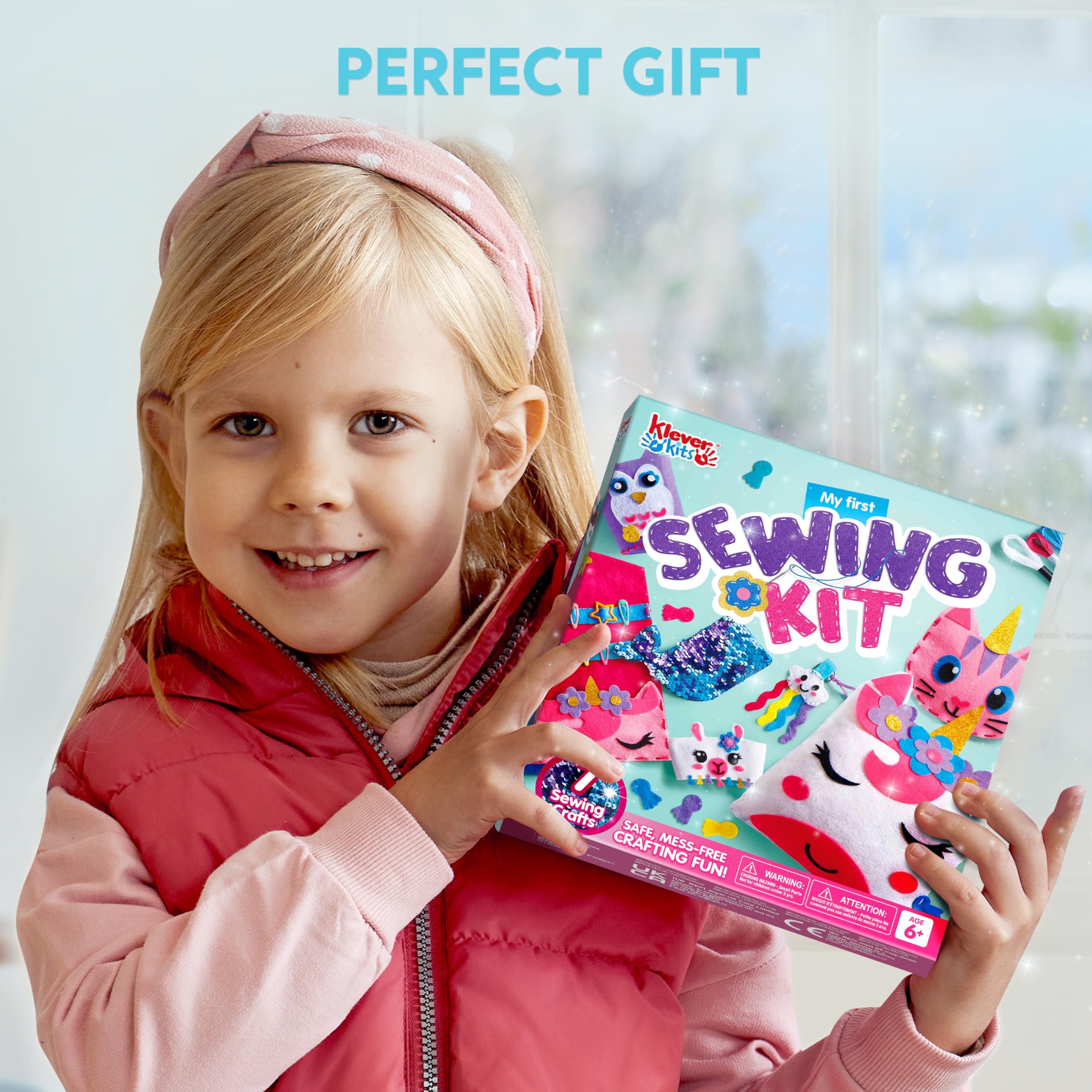 Klever Kits kids sewing session — family-friendly crafting at home.