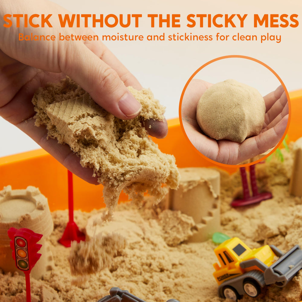 Klever Kits mess-free molding sand clinging for easy shaping during play