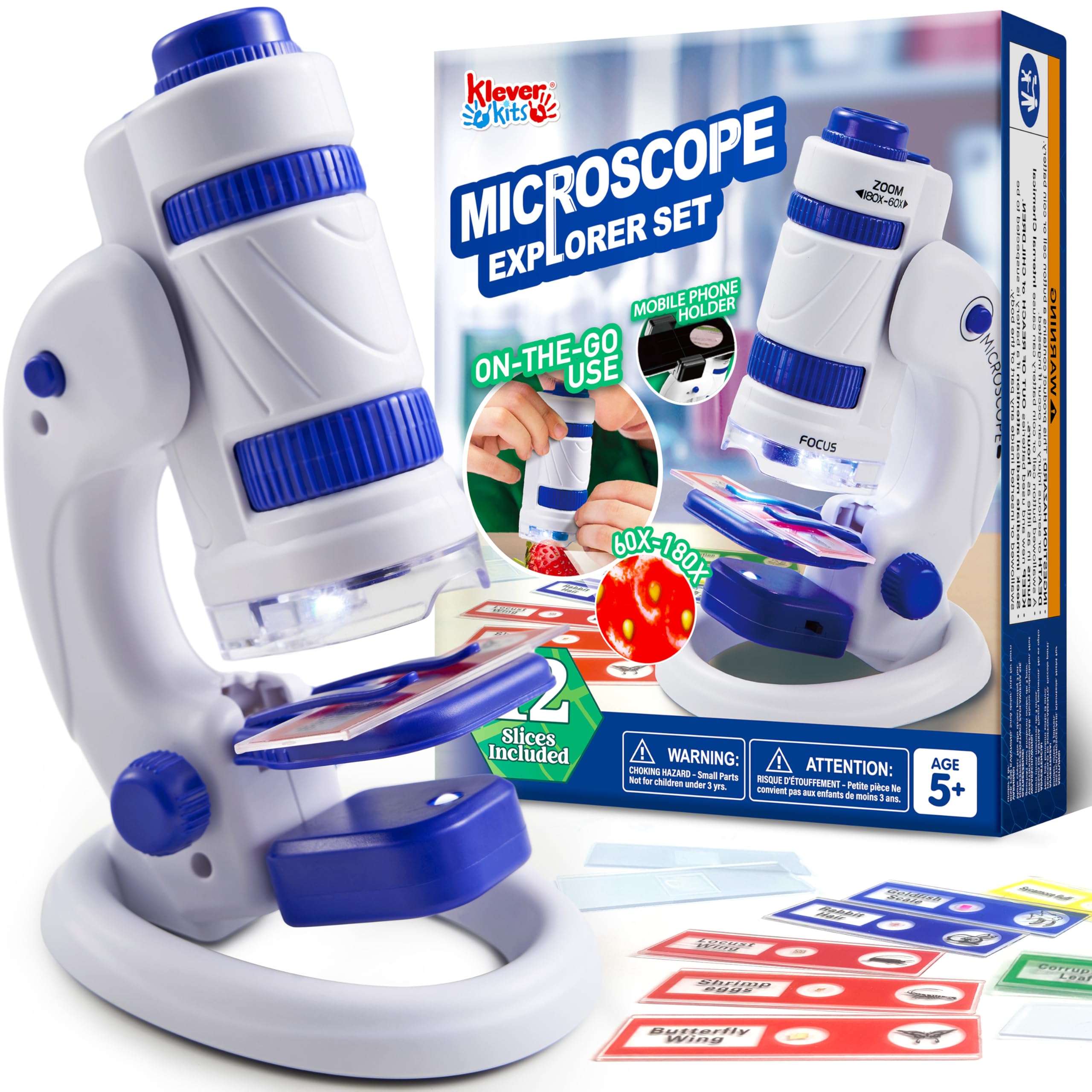 Klever Kits Microscope Explorer Set portable view for on-the-go science exploration